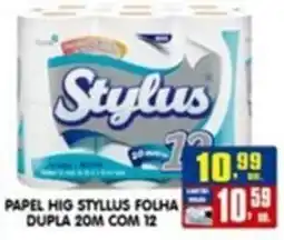 Higa's Supermercado Papel hig stylus folha dupla 20m com 12 oferta
