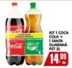 Higa's Supermercado Kit 1 coca cola+ 1 fanta guarana pet oferta