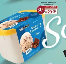Super Luna Sorvete 4 Estações Sabores 2L oferta