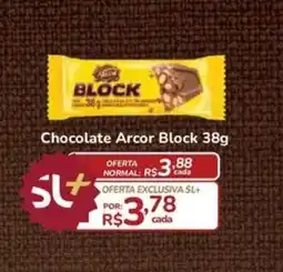 Super Luna Chocolate Arcor Block 38g oferta