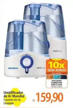 Atacadão Umidificador de Ar Mondial Comfort Air Unidade oferta