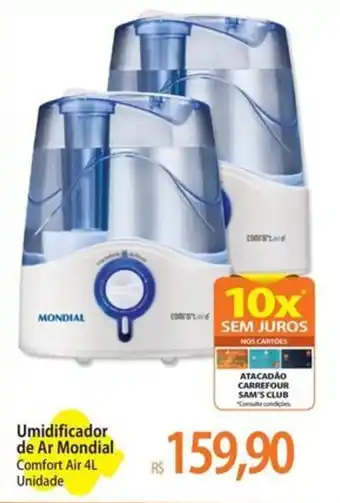 Umidificador de Ar Mondial Comfort Air Unidade