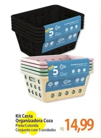 Kit Cesta Organizadora Coza