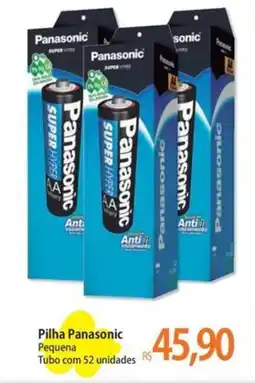 Atacadão Pilha Panasonic Tubo com 52 unidades oferta