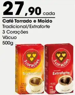 Zaffari Café Torrado e Moído Tradicional/Extraforte 3 Corações Vácuo oferta