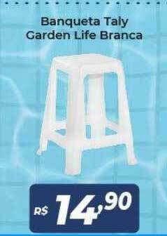 Atakarejo Banqueta Taly Garden Life Branca oferta