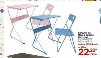 Carrefour Conjunto De Mesa E Cadeira Carrefour oferta
