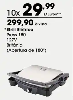 Zaffari Grill Elétrico Press 180 127V oferta