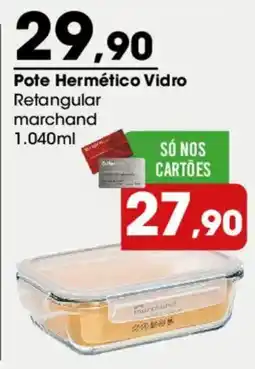 Zaffari Pote Hermético Vidro Retangular marchand oferta