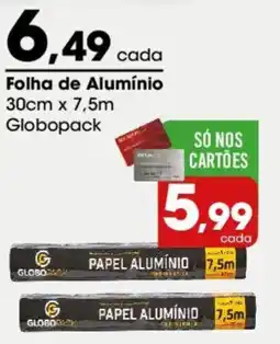 Zaffari Folha de Alumínio 30cm x 7,5m Globopack oferta