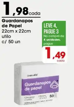 Zaffari Guardanapos de papel 22cm x 22cm utilo c/ 50 un oferta