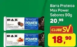 Supermercados São Vicente Barra Proteica Max Power Sabores 90g oferta