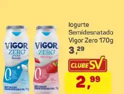 Supermercados São Vicente logurte Semidesnatado Vigor Zero 170g oferta