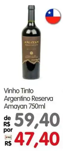 Zona Sul Vinho Tinto Argentino Reserva Amayan oferta