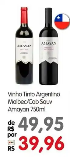 Zona Sul Vinho Tinto Argentino Malbec/Cab Sauv Amayan oferta