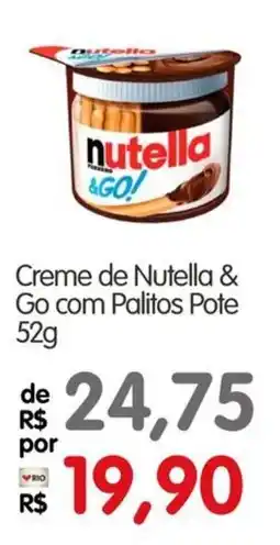 Zona Sul Creme de Nutella & Go com Palitos Pote oferta