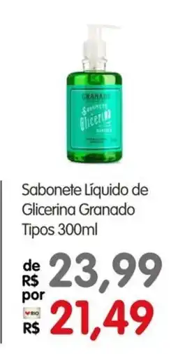 Zona Sul Sabonete Líquido de Glicerina Granado Tipos oferta