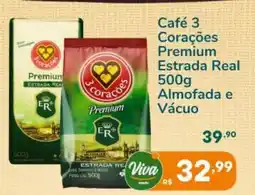 Enxuto Café 3 Corações Premium Estrada Real Almofada e Vácuo oferta