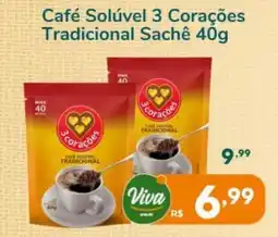 Enxuto Café Solúvel 3 Corações Tradicional Sachê oferta
