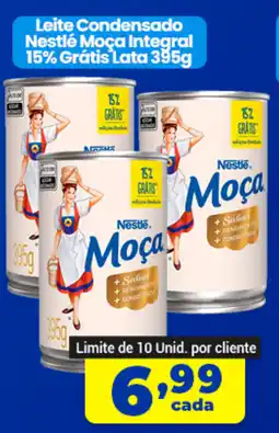 X Supermercados Leite Condensado Nestlé Moça Integral 15% Grátis Lata oferta