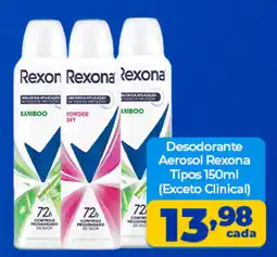 X Supermercados Desodorante Aerosol Rexona Tipos (Exceto Clinical) oferta
