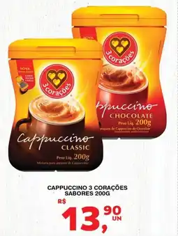 Roldão Cappuccino 3 corações sabores oferta