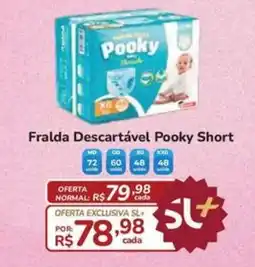 Super Luna Fralda Descartável Pooky Short oferta