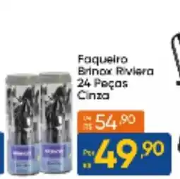 Atacado Vem Faqueiro Brinox Riviera 24 Peças Cinza oferta