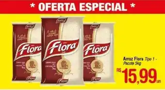 Arroz Flora tipo 1 pacote 5kg