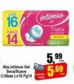 Higa's Supermercado Abs. Intimus Gel Seca/ Suave c/ Abas Lv16 pg14 oferta