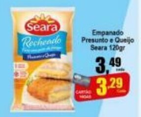 Higa's Supermercado Empanado Presunto e Queijo Seara 120g oferta