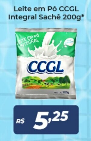 Atakarejo Leite em po CCGL Integral Sache 200g oferta