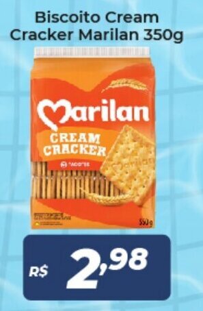 Atakarejo Biscoito Cream Cracker Marilan 350g oferta