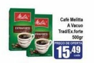 Higa's Supermercado Cafe Melitta a Vacuo Tradicional/ Extra Forte 500g oferta
