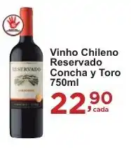 Rossi Supermercado Vinho Chileno Reservado Concha y Toro oferta
