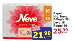 Rossi Supermercado Papel Hig. Neve F.Dupla 30m oferta