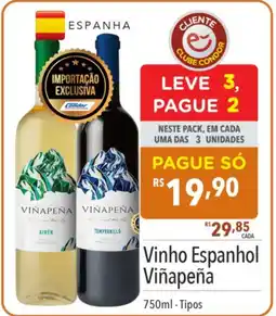Supermercados Condor Vinho Espanhol Viñapeña oferta