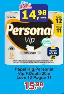 Rossi Supermercado Papel Hig.Personal Vip F.Dupla 20m oferta