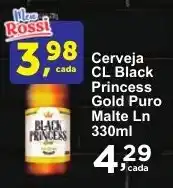 Rossi Supermercado Cerveja CL Black Princess Gold Puro Malte Ln oferta