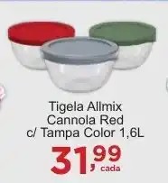 Rossi Supermercado Tigela Allmix Cannola Red c/ Tampa Color oferta