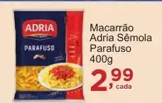 Rossi Supermercado Macarrão Adria Sêmola Parafuso oferta