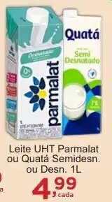 Rossi Supermercado Leite UHT Parmalat ou Quatá Semidesn. ou Desn. oferta