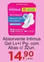Rossi Supermercado Absorvente Intimus Gel Lv+/ Pg- com Abas c/ 32un. oferta