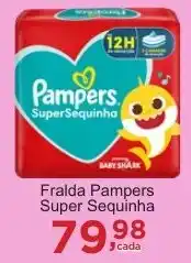 Rossi Supermercado Fralda Pampers Super Sequinha oferta