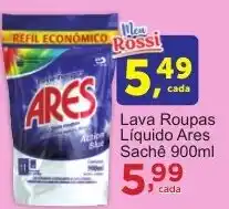 Rossi Supermercado Lava Roupas Líquido Ares Sachê oferta