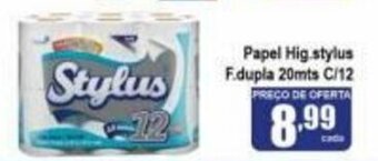 Higa's Supermercado Papel Hig. Stylus Folha Dupla 20mts c/12 oferta