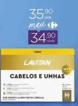 Carrefour Lavitan cabelos e unhas oferta