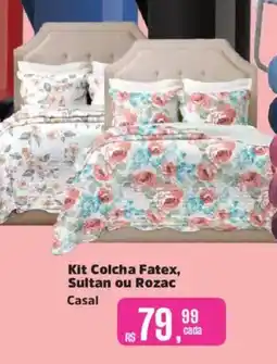 Supermercados Mateus Kit Colcha Fatex, Sultan ou Rozac Casal oferta