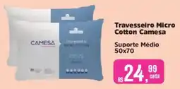 Supermercados Mateus Travesseiro Micro Cotton Camesa oferta