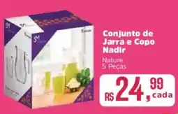 Supermercados Mateus Conjunto de Jarra e Copo Nadir Nature 5 Peças oferta